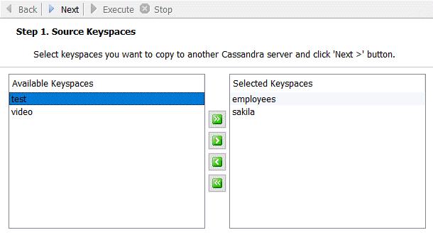 Copy Keyspace Wizard