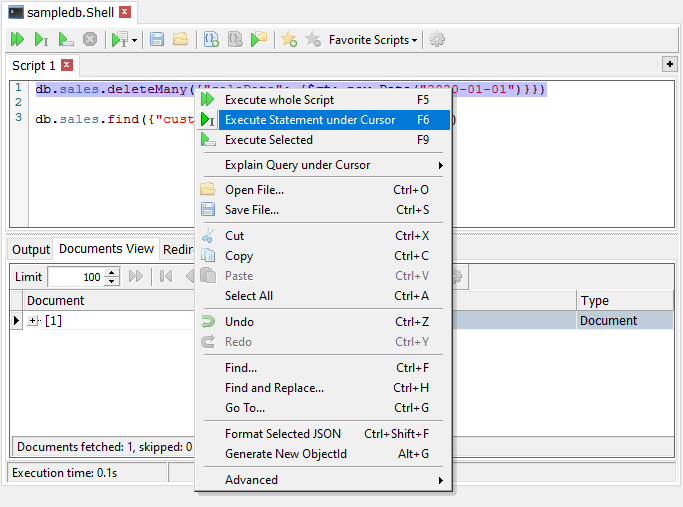 Shell: Execute commands